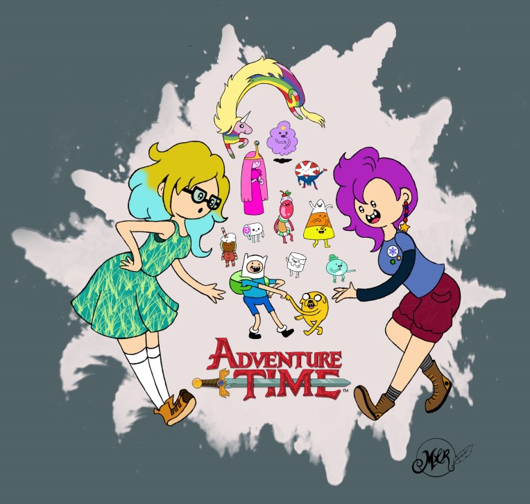 Our OC fangirls Pebble and Piccadilly are also discovering the wonders of Adventure Time!!